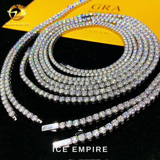 Iced Out Rose Gold Plated Moissanite Cuban Chain