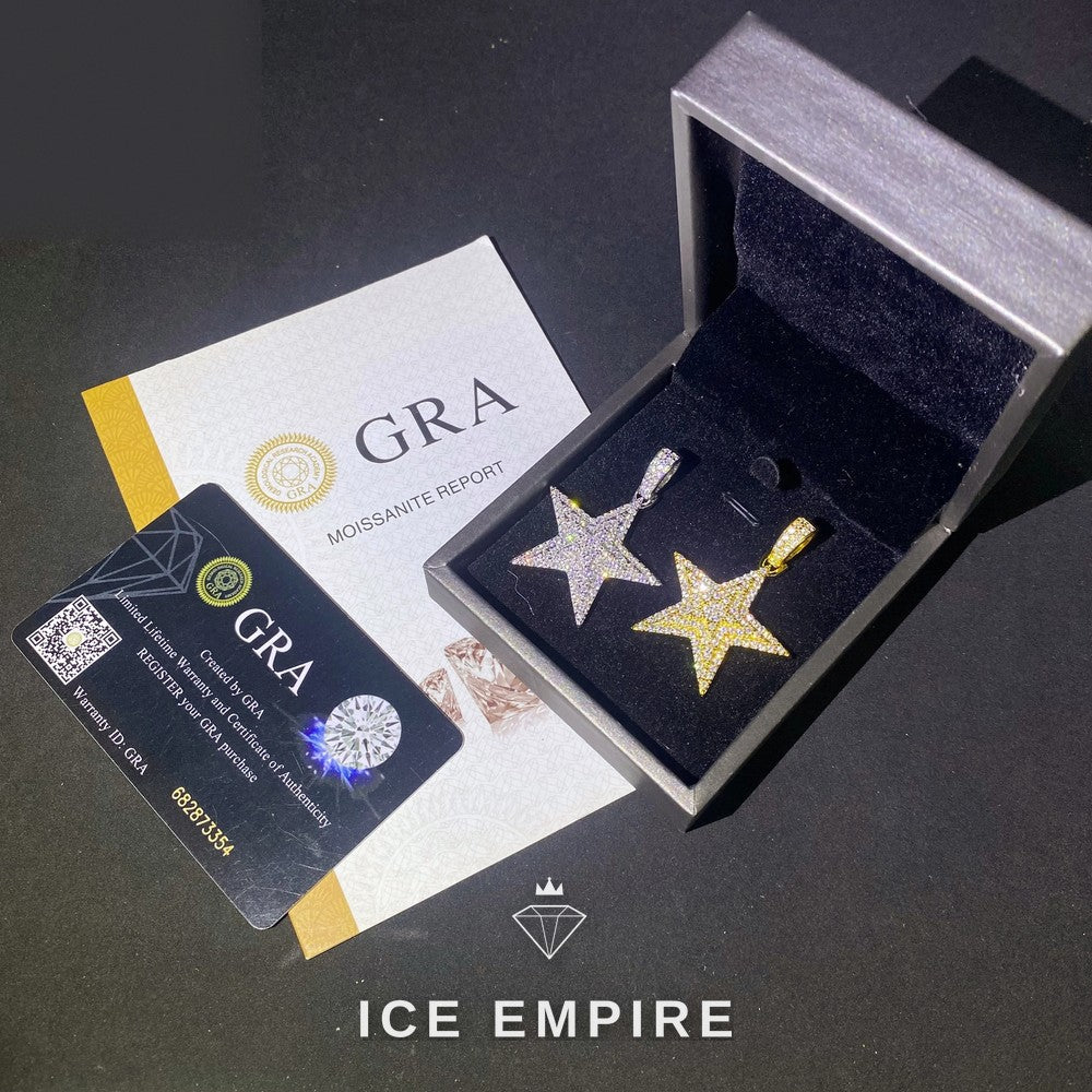 Iced Out 925 Silver Moissanite Pendant