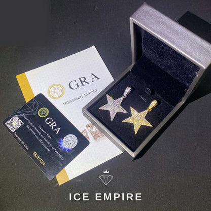 Iced Out 925 Silver Moissanite Pendant