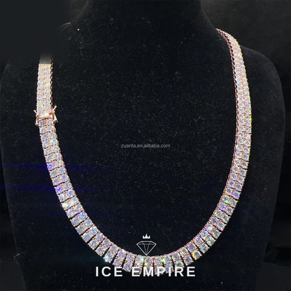 Iced Out 925 Silver Moissanite Cuban Chain