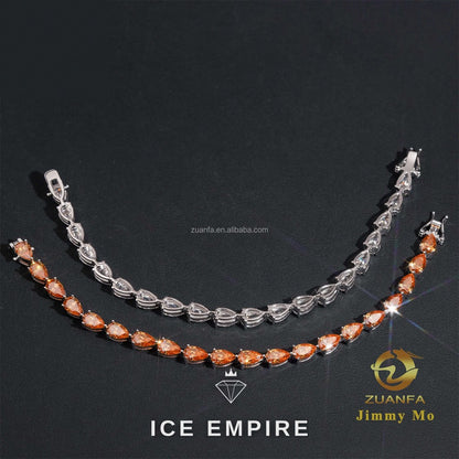 Iced Out 925 Silver Moissanite Tennis Chain