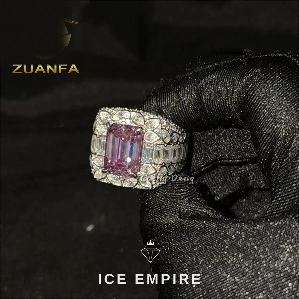 Iced Out 925 Silver Moissanite Cuban Chain