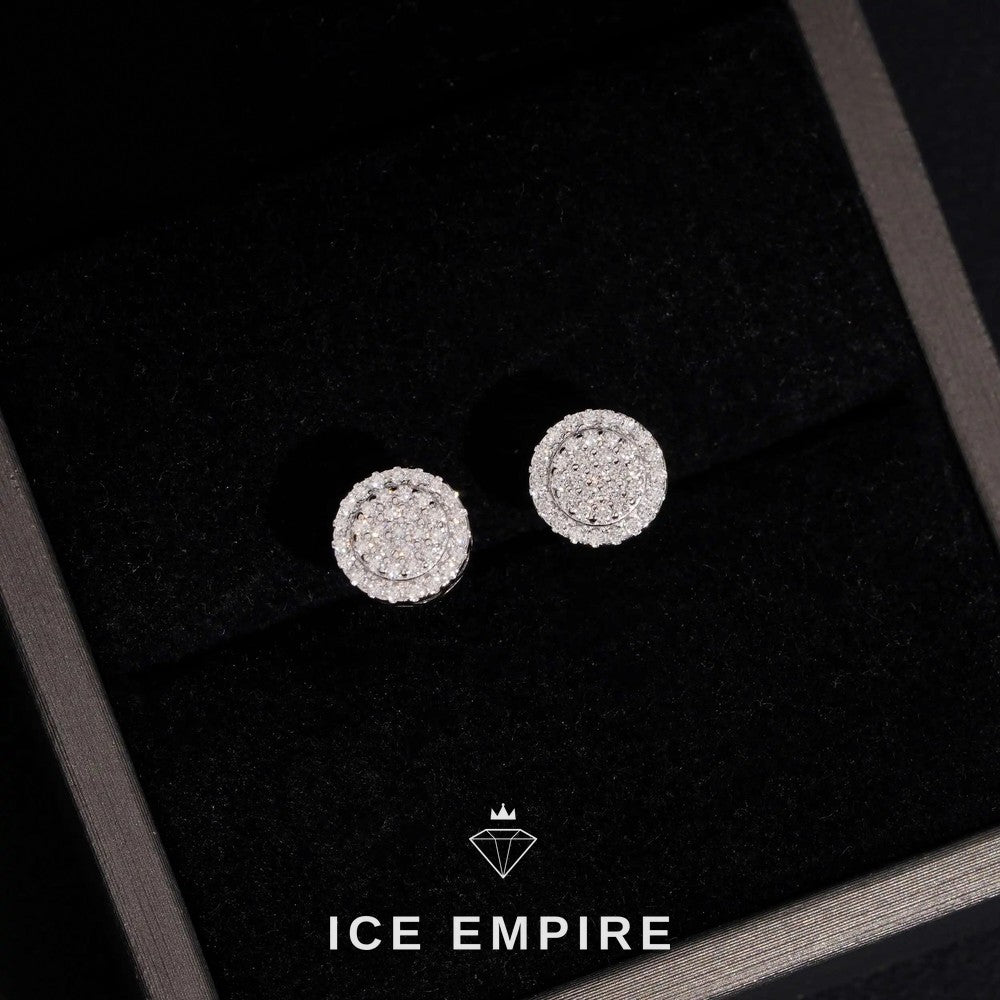 Iced Out 925 Silver Moissanite Stud Earrings