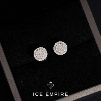 Iced Out 925 Silver Moissanite Stud Earrings