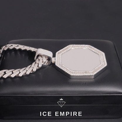 Iced Out Rose Gold Plated Moissanite Pendant