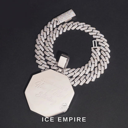 Iced Out Rose Gold Plated Moissanite Pendant