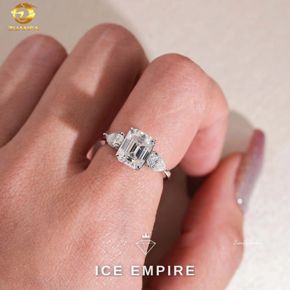 Iced Out Gold Plated Moissanite Wedding Band