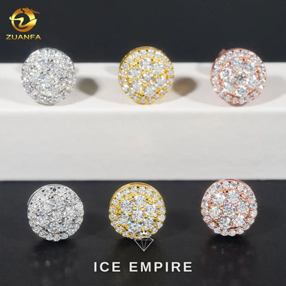 Iced Out Rose Gold Plated Moissanite Earrings