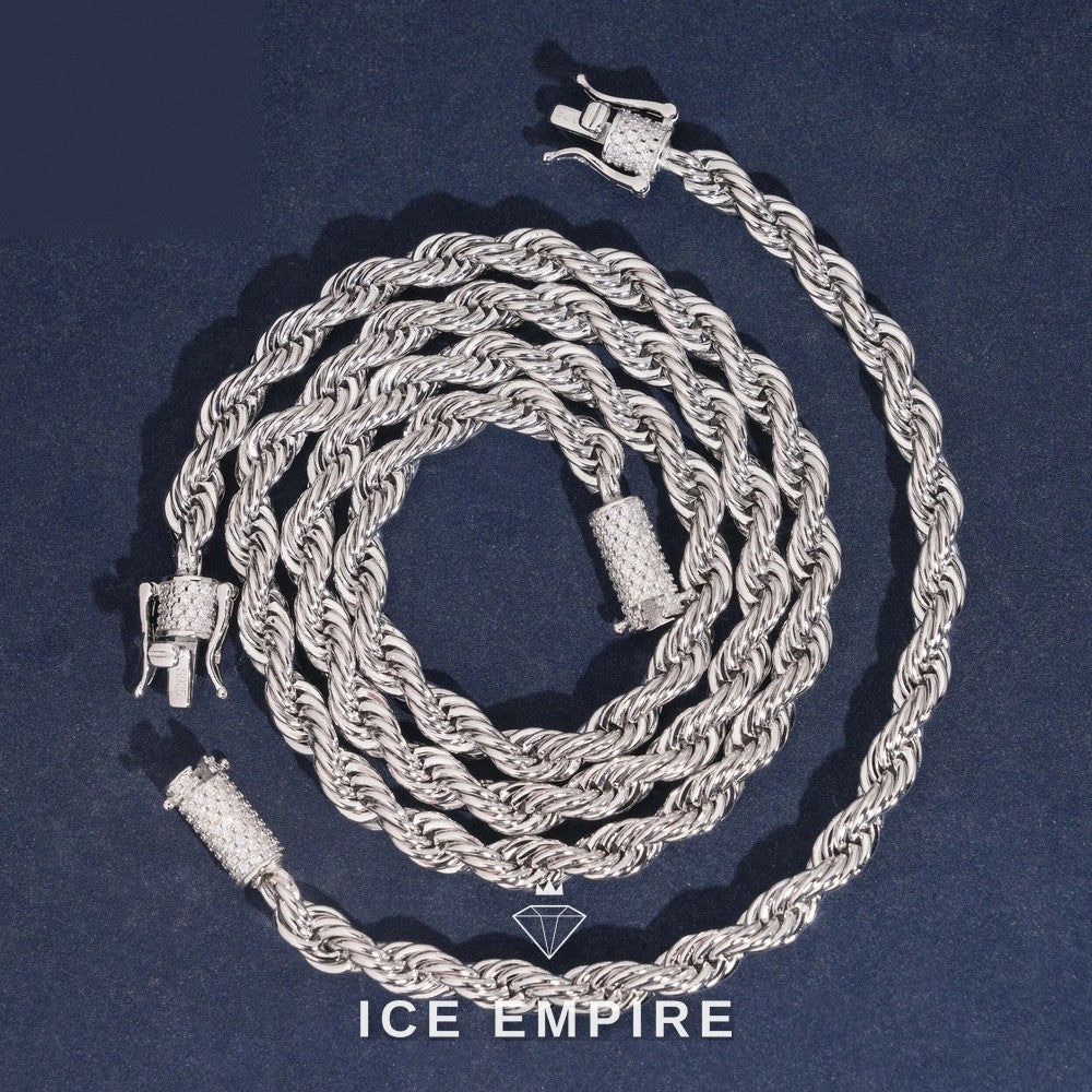 Iced Out Rose Gold Plated Moissanite Cuban Chain