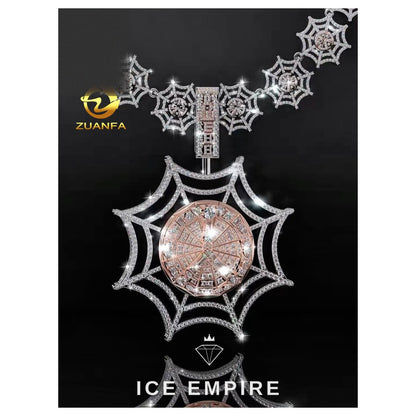 Iced Out Cross 925 Silver Moissanite Pendant