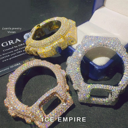 Iced Out 925 Silver Moissanite Watch