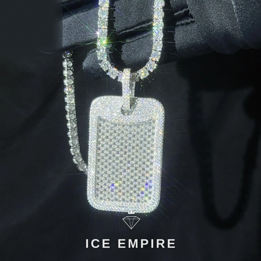 Iced Out Rose Gold Plated Moissanite Pendant