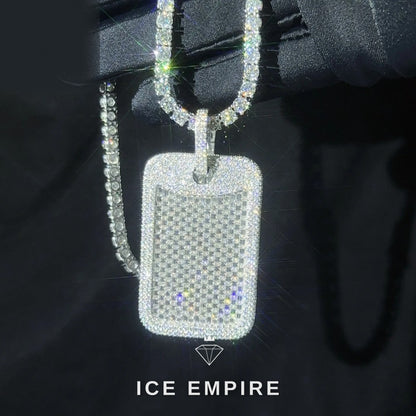 Iced Out Rose Gold Plated Moissanite Pendant