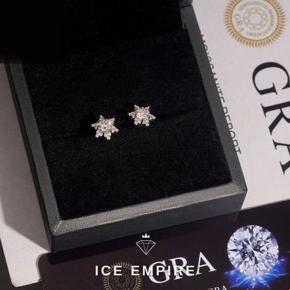 Iced Out Rose Gold Plated Moissanite Earrings