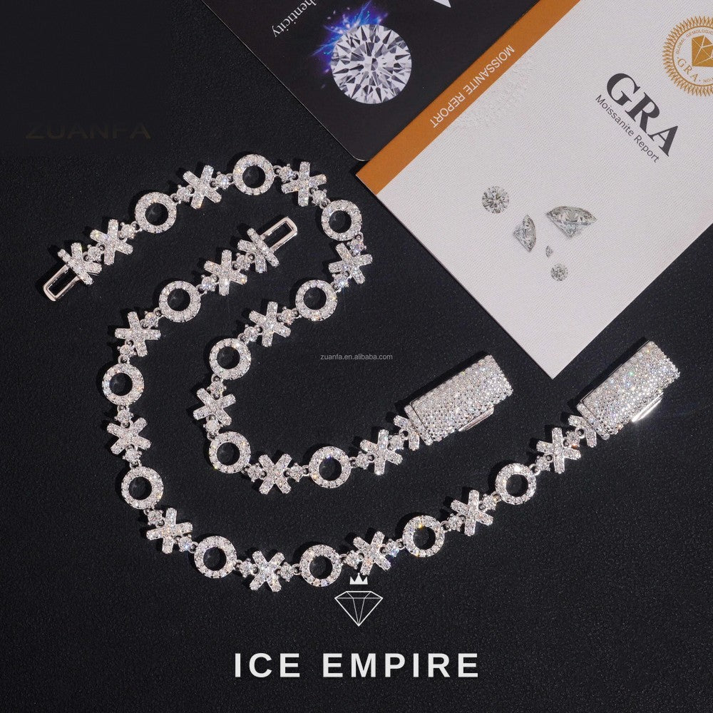 Iced Out 925 Silver Moissanite Tennis Bracelet