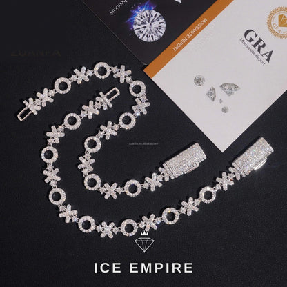 Iced Out 925 Silver Moissanite Tennis Bracelet