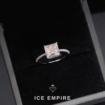 Iced Out Gold Plated Moissanite Wedding Band