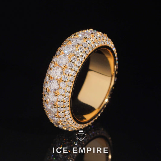 Iced Out 925 Silver Moissanite Ring