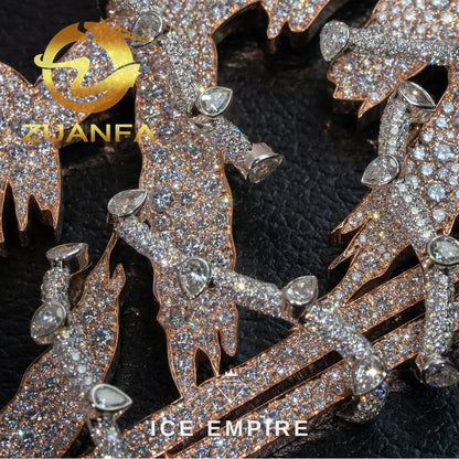 Iced Out Rose Gold Plated Pendant