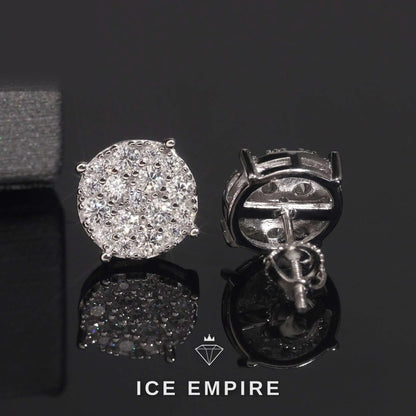 Iced Out Gold Plated Moissanite Stud Earrings