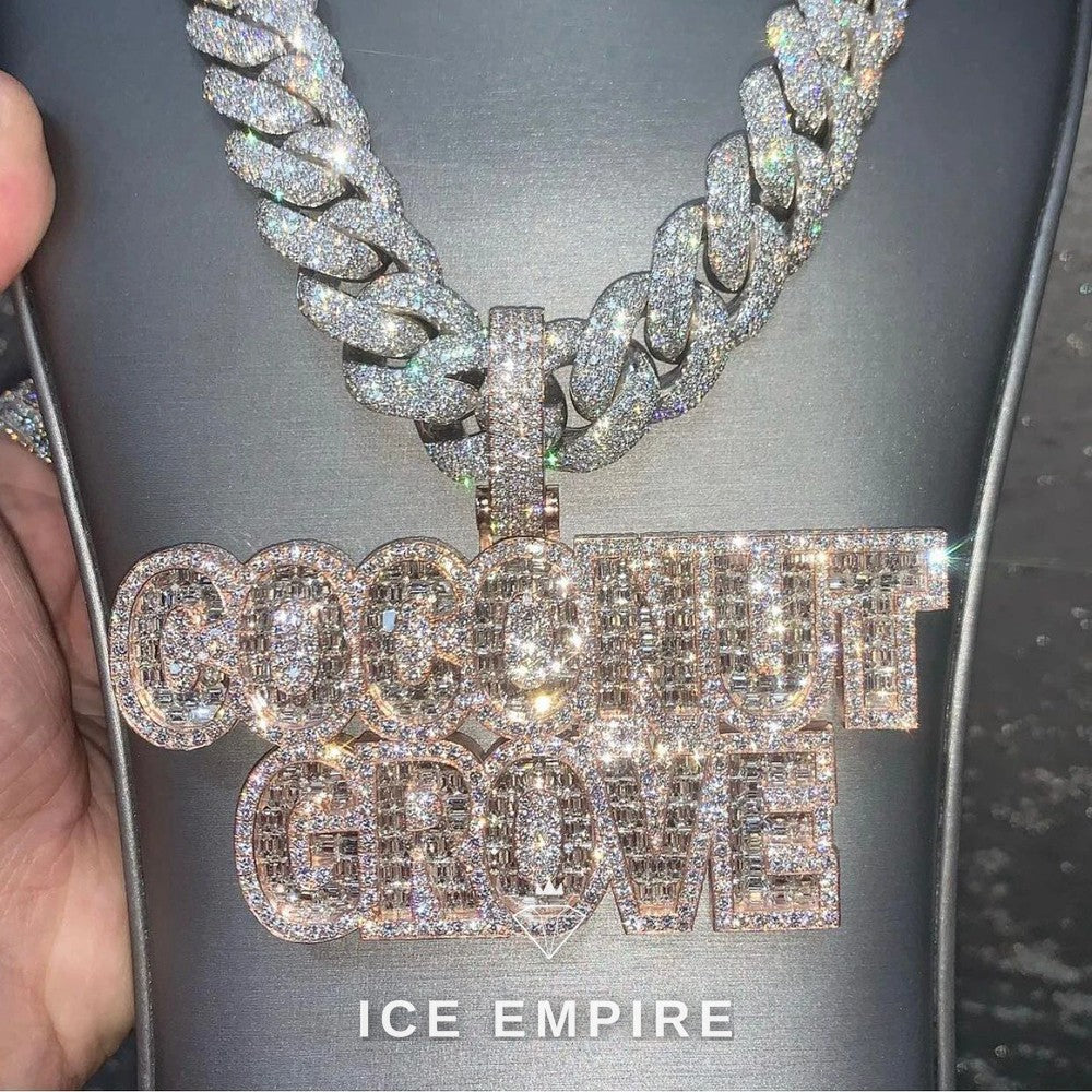 Iced Out 925 Silver Pendant