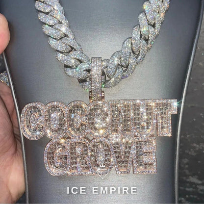 Iced Out 925 Silver Pendant