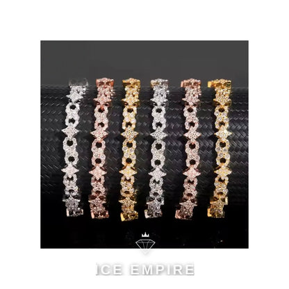 Iced Out Rose Gold Plated Moissanite Cuban Chain