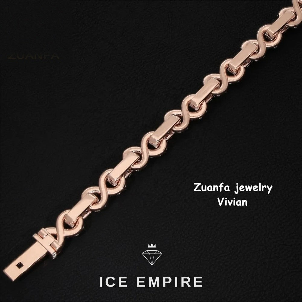 Iced Out 925 Silver Moissanite Cuban Chain