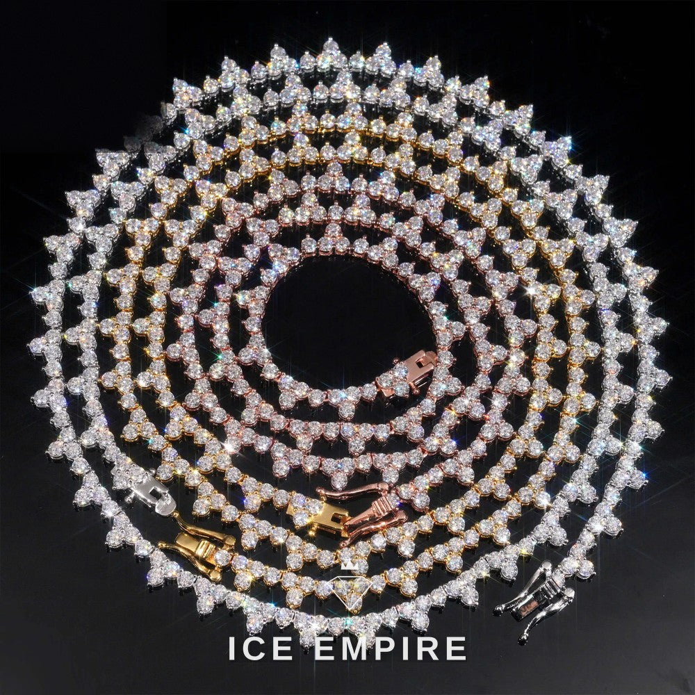 Iced Out Rose Gold Plated Moissanite Cuban Chain