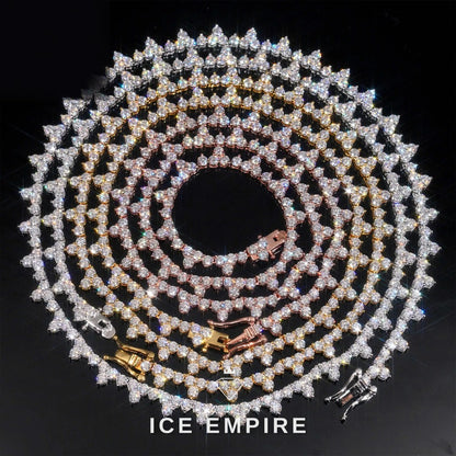 Iced Out Rose Gold Plated Moissanite Cuban Chain