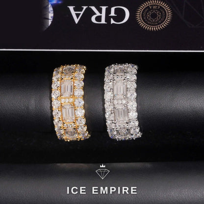 Iced Out 925 Silver Moissanite Ring