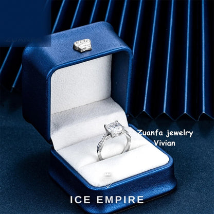 Iced Out Rose Gold Plated Moissanite Ring