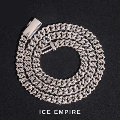 Iced Out 925 Silver Moissanite Cuban Chain