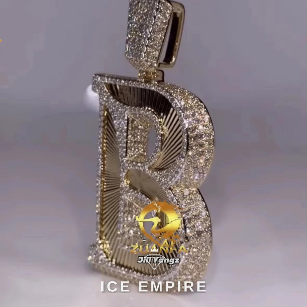 Iced Out Cross 925 Silver Pendant