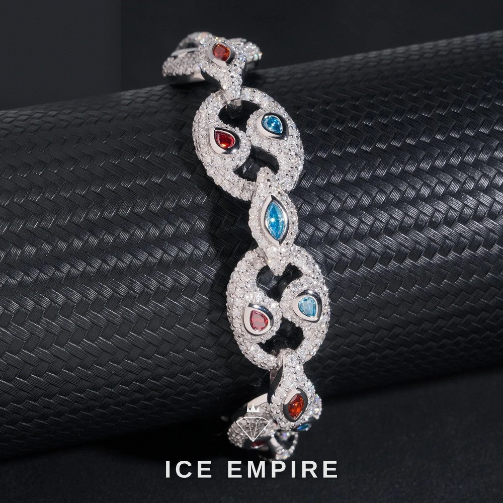 Iced Out 925 Silver Moissanite Bracelet