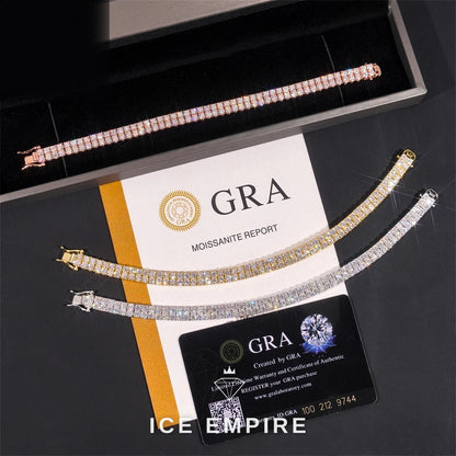 Iced Out Rose Gold Plated Moissanite Cuban Chain