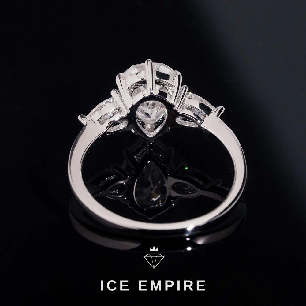 Iced Out Rose Gold Plated Moissanite Wedding Band