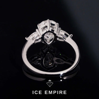 Iced Out Rose Gold Plated Moissanite Wedding Band