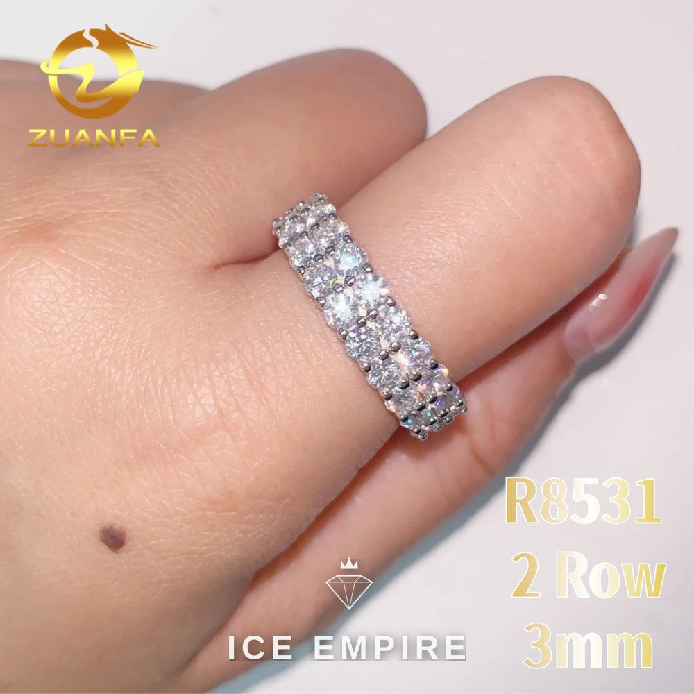 Iced Out 925 Silver Moissanite Ring