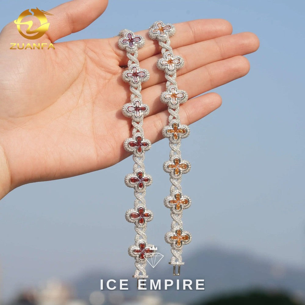 Iced Out 925 Silver Moissanite Cuban Chain