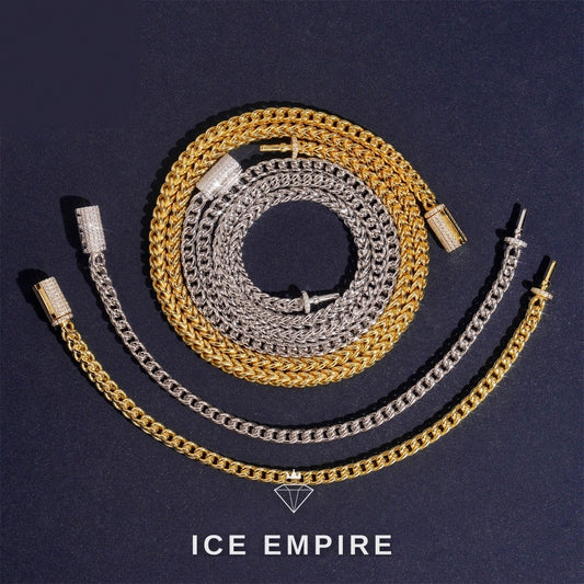 Iced Out Rose Gold Plated Moissanite Cuban Chain