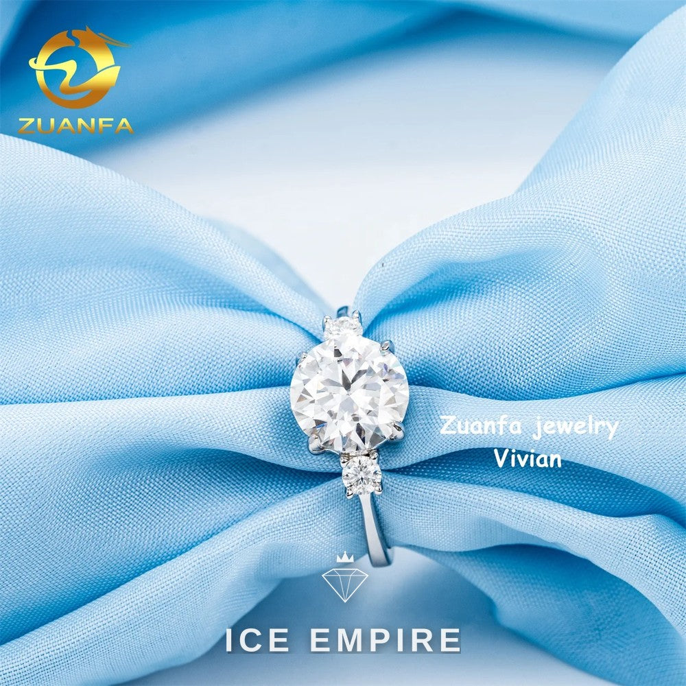Iced Out 925 Silver Moissanite Ring
