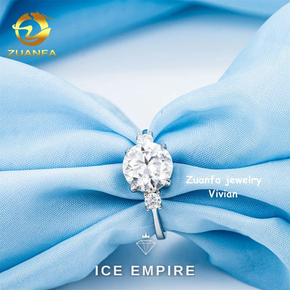 Iced Out 925 Silver Moissanite Ring