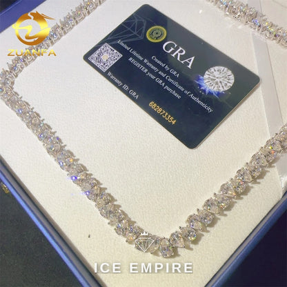 Iced Out Rose Gold Plated Moissanite Cuban Chain