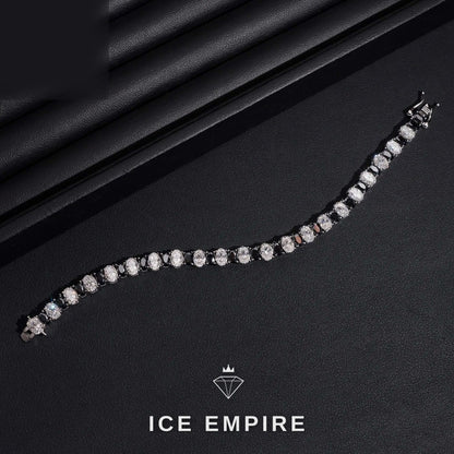 Iced Out 925 Silver Moissanite Tennis Chain