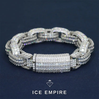 Iced Out Gold Plated Moissanite Cuban Chain
