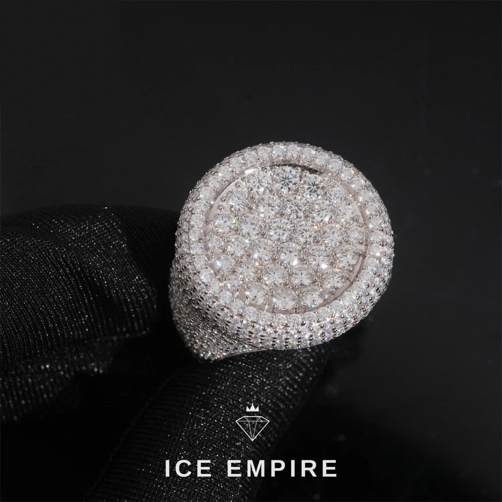 Iced Out 925 Silver Moissanite Ring