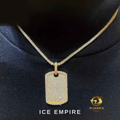 Iced Out Rose Gold Plated Moissanite Pendant