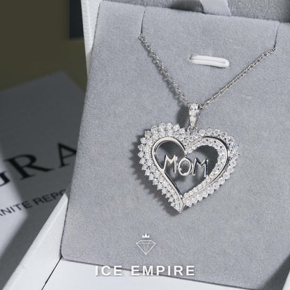 Iced Out Heart Rose Gold Plated Moissanite Cuban Chain