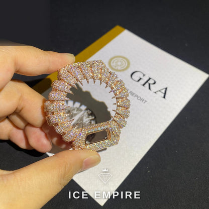 Iced Out 925 Silver Moissanite Watch
